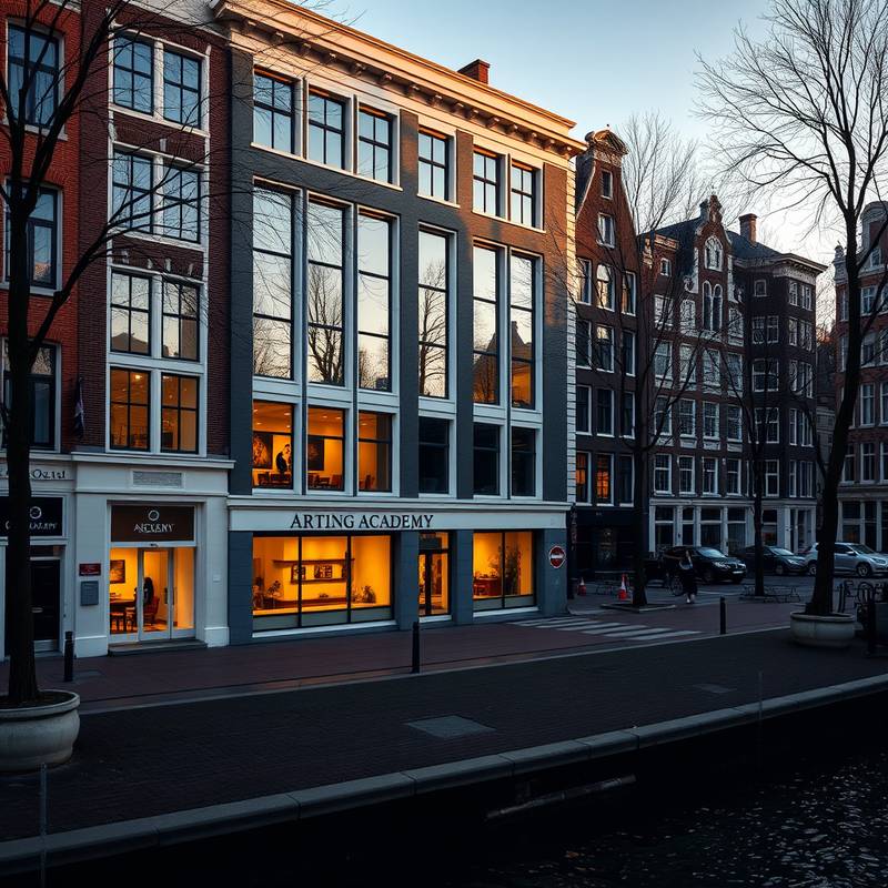 Foto van de gevel van de ActeerAcademie Amsterdam aan de Keizersgracht